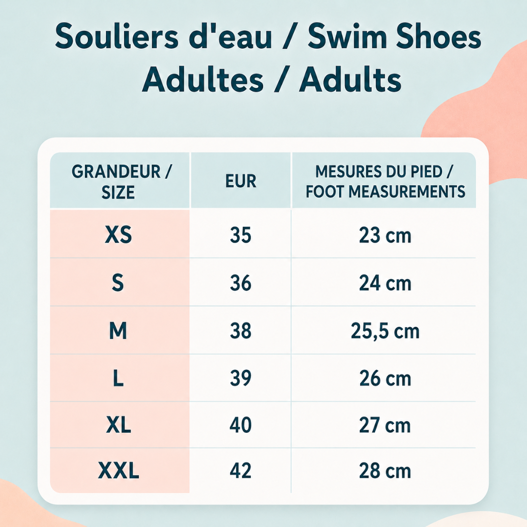 Souliers d'eau Marine Adulte