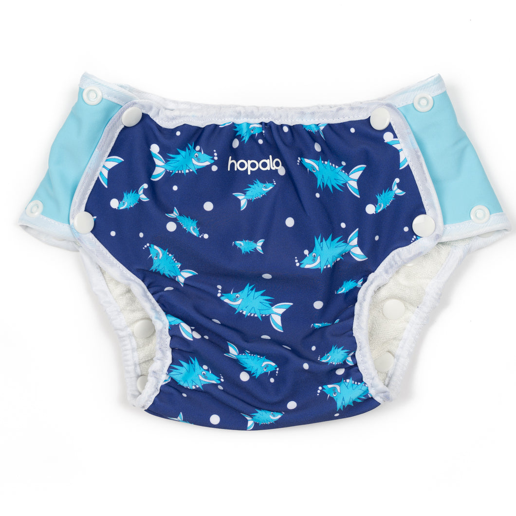 Evolving Bathing Suit Diaper 8-35 lbs, Alectrick-Aqua